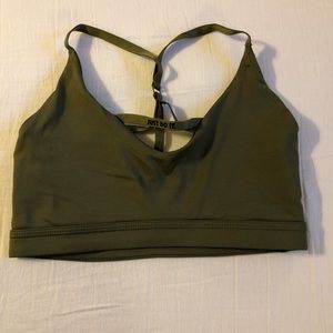Nike army green sports bra